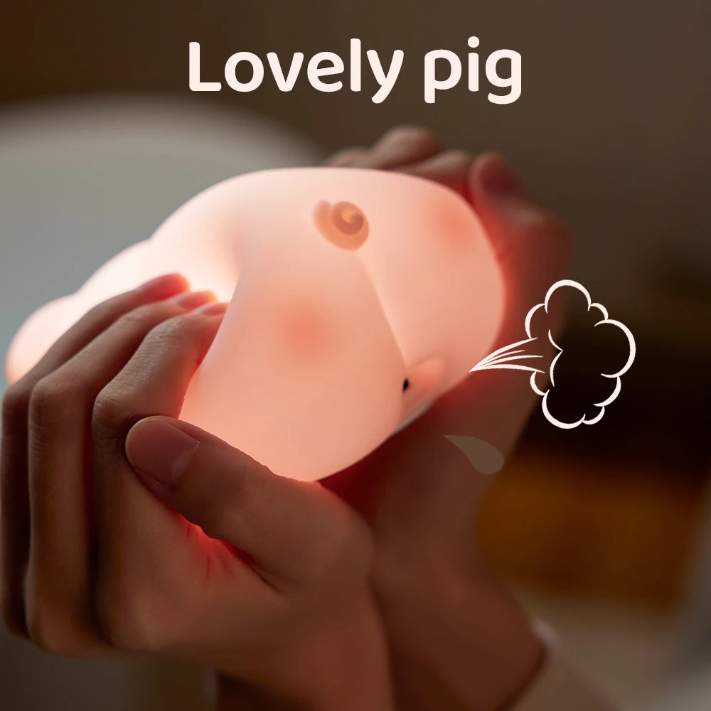 Pink Piggy Night Light