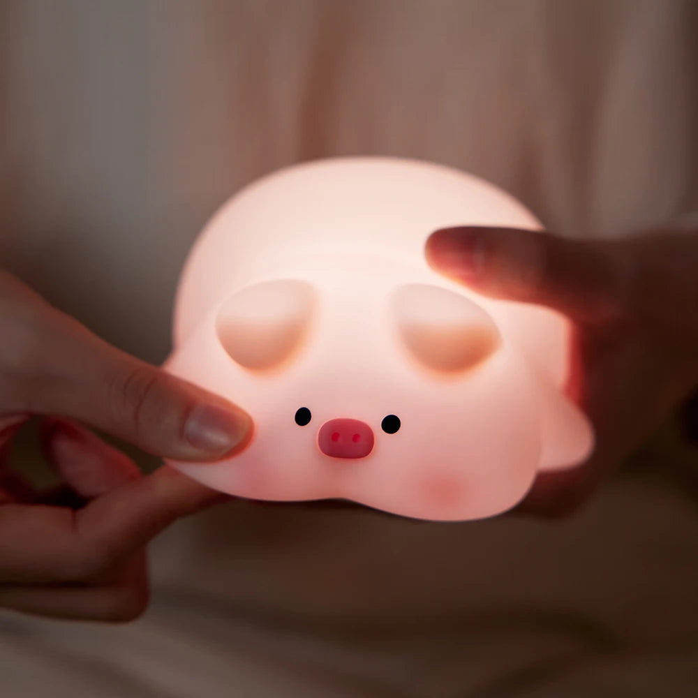 Pink Piggy Night Light